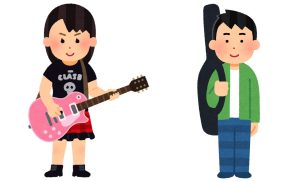 バンドやソロで音楽活動を趣味でやっている人の様子