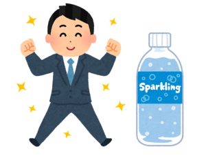 炭酸水はダイエットや疲労回復、ストレス軽減等のような効果があり、摂取した人が元気な様子