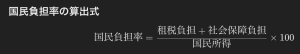 日本の国民負担率の算出方法