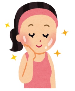 肌が綺麗な女性の様子